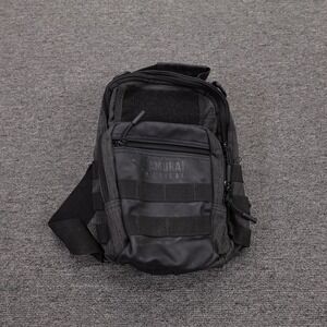 Samurai Tactical Gear Bag Black Synthetic One Size MOLLE Hunting Sling Pack